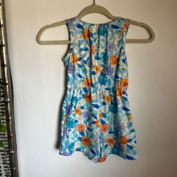 🧡3/15 PatPat Sleeveless Shorts Romper Floral Bundle x2 Kids 5-6Y - Picture 11 of 11
